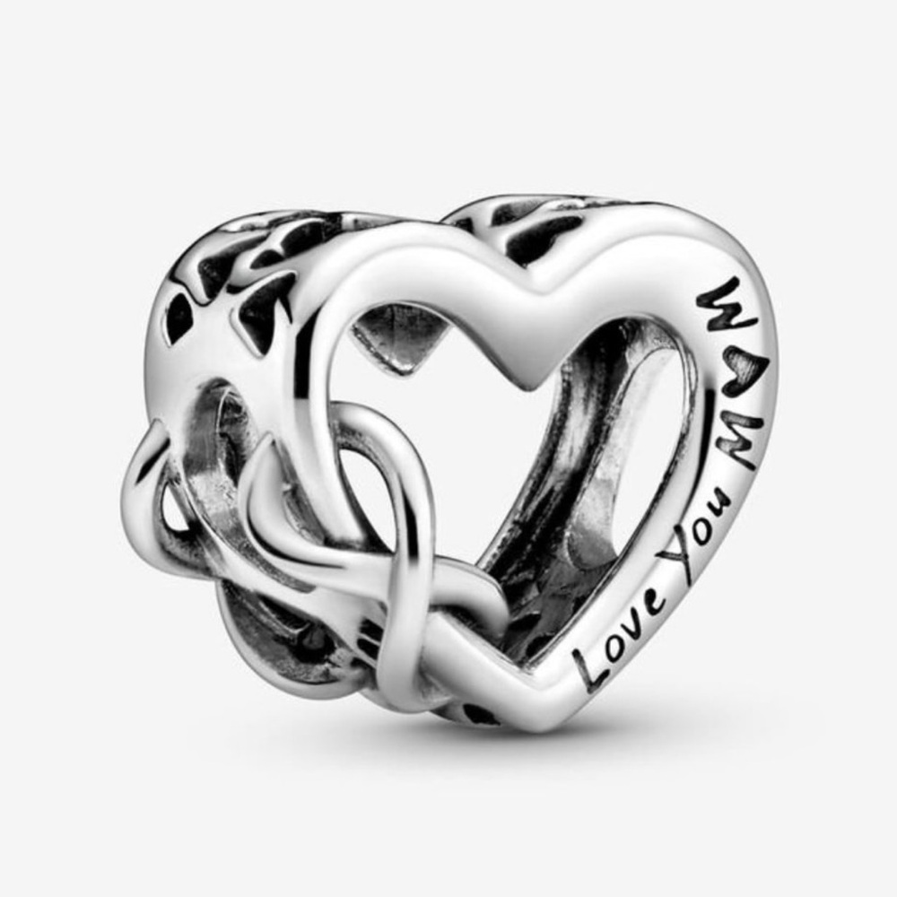 Authentic Pandora Love You Mum Infinity Heart Charm Jewelry